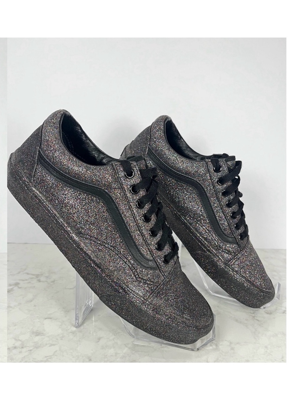 Vans | Old Skool Black Iridescent Glitter Sneakers
